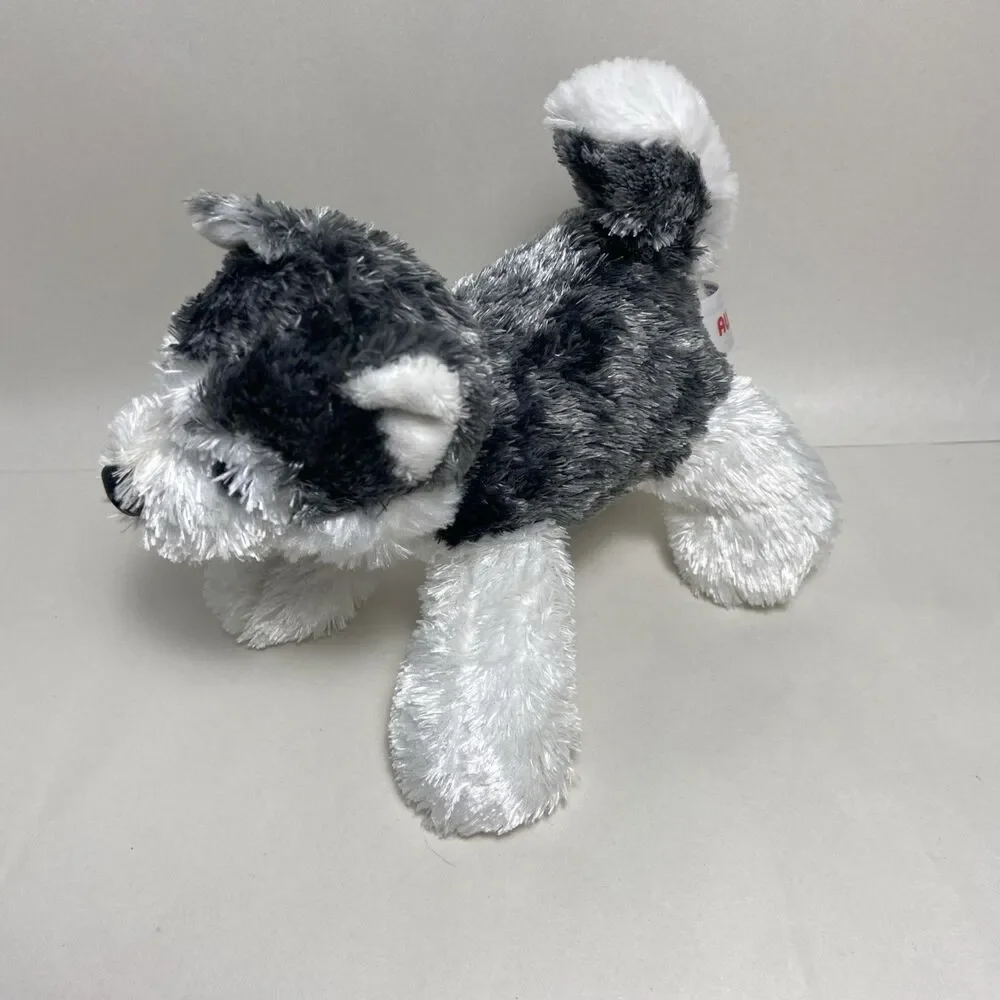 Aurora Husky Plush 8 inch Grey White Blue Eyes Stuffed Animal Puppy Dog
